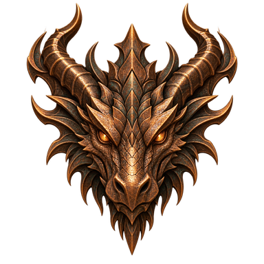 Bronze dragon membership emblem